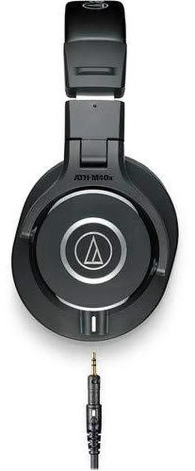 Alt view image 4 of 7 - ATH-M40x Closed-Back Monitor Headphones (Black) Bundle with Cables, Carrying Pouch, and 6Ave Cleaning Kit