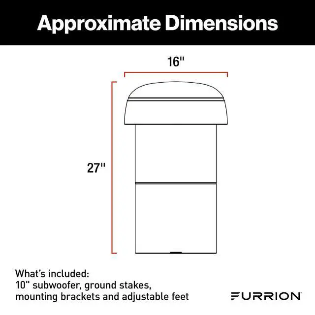 Alt view image 2 of 4 - Aurora 10" Veranda Series Outdoor Multi-Mount DVC Subwoofer for Patios, Decks and Gardens 2022323837