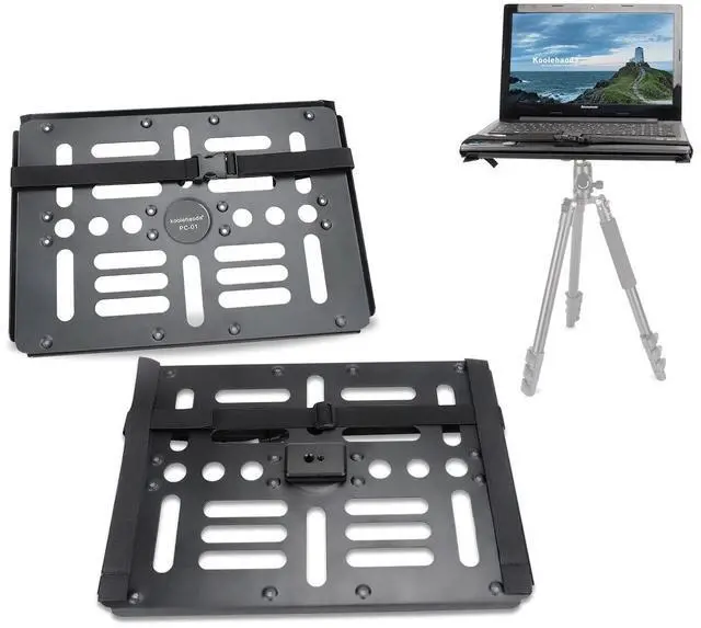 Main image of Laptop Notebook Pallet Projector Tray Holder with 1/4" & 3/8" Threads, Arca Swiss Plate for Tripod Stand Mount Use in Stage Meeting Rooms Lecture Halls 15.4" x 11" (Tripod Not Included)