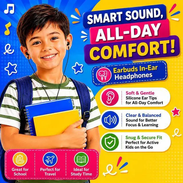 Alt view image 3 of 6 - Wired Earbuds 500 Pack Bulk in Ear Headphones 3.5mm School Earbuds for Students, Classroom Listening, Testing, Libraries, Chromebook, Tablet & Laptop Use