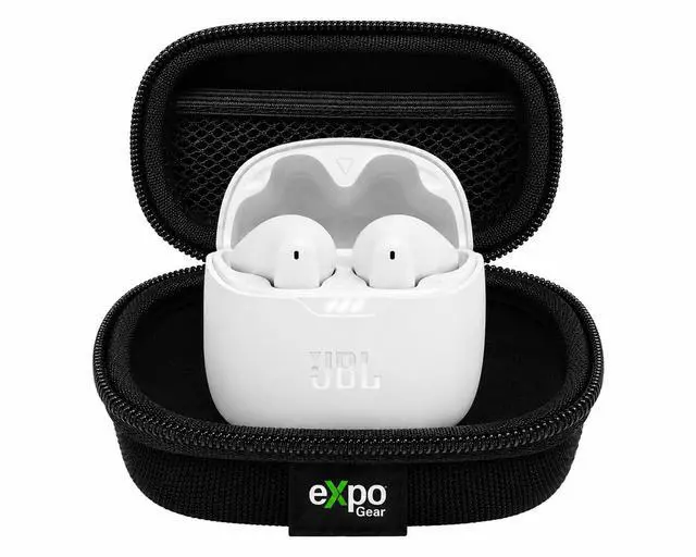 Alt view image 2 of 7 - Tune Flex 2 True Wireless Earbuds (White) with Expo Gear Weather-Resistant Protective Hard-Shell Case
