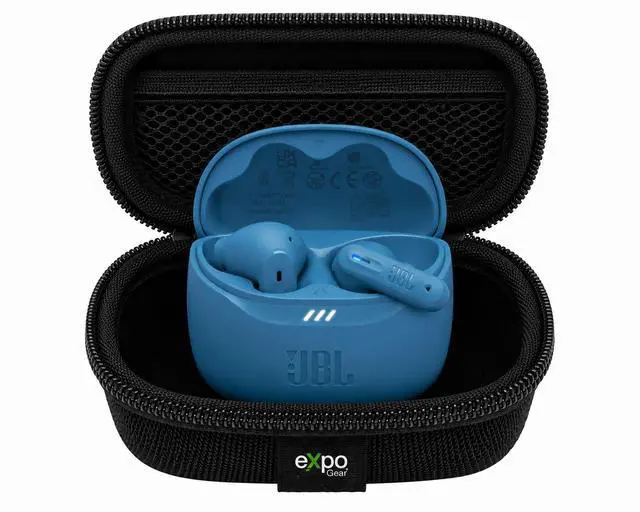 Alt view image 2 of 6 - Tune Flex 2 True Wireless Earbuds (Turquoise) with Expo Gear Weather-Resistant Protective Hard-Shell Case