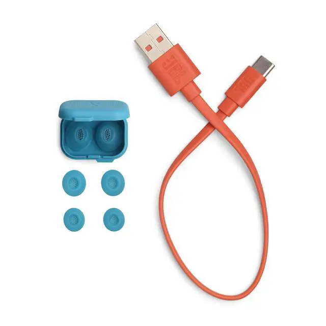 Alt view image 6 of 6 - Tune Flex 2 True Wireless Earbuds (Turquoise) with Expo Gear Weather-Resistant Protective Hard-Shell Case