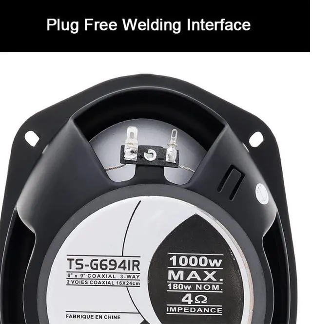 Alt view image 6 of 7 - Car Audio TS-G6941R 6x9 Inch 1 Way 1000w Watt Max Car Stereo Speakers - one piece