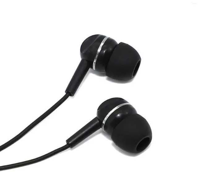 Alt view image 2 of 7 - Products Bulk Disposable AE-205 Stereo Earbuds with 3.5mm Plug, Eco-Friendly Packaging with Hang Hole (100 Pack)