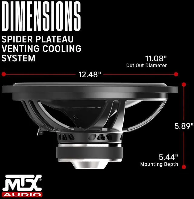 Alt view image 3 of 7 - Audio TN12-04 12" Single 4 ohm Terminator Series Subwoofer