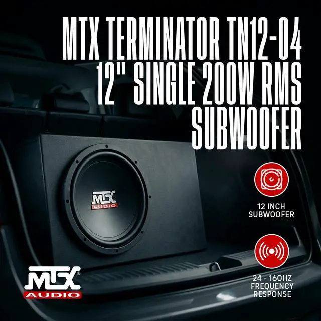 Alt view image 2 of 7 - Audio TN12-04 12" Single 4 ohm Terminator Series Subwoofer