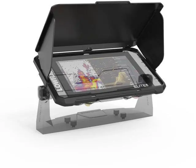 Main image of Foldable Sun Visor Shield Cover for Lowrance Elite FS 9 Fish Finder,Waterproof ABS Plastic, Marine Fish Finder Screen Protector with Anti-Glare Shade (Black)