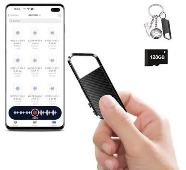 Main image of 128GB Voice Activated Recorder with Playback - Recording Device with 3200H Long Duration Vioce Recorder for Lectures & Meetings - HD Audio Recorder Supporting MP3/WAV Formats