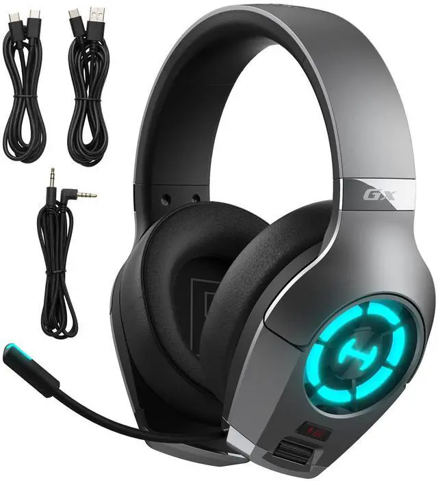Main image of Hecate GX Hi-Res Gaming Headset for PS4/ PS5/ PC/Switch/Xbox Gamepad - USB/Type-C/3.5mm Wired Gaming Headphones with Microphone RGB Lighting - ENC Noise Cancelling - 50mm Driver (Grey)