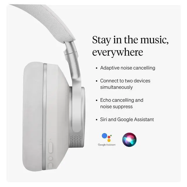 Alt view image 5 of 6 - Melomania P100 SE Headphones - Bluetooth, Active Noise Cancelling with Hi-Fi Sound, 100 Hour Playback with User Replaceable Battery, Gaming Mode and Carry Case - White