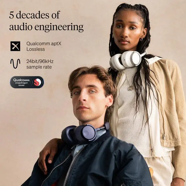 Alt view image 4 of 6 - Melomania P100 SE Headphones - Bluetooth, Active Noise Cancelling with Hi-Fi Sound, 100 Hour Playback with User Replaceable Battery, Gaming Mode and Carry Case - White
