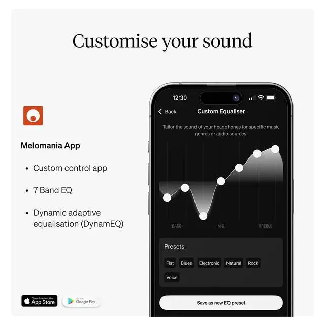 Alt view image 6 of 6 - Melomania P100 SE Headphones - Bluetooth, Active Noise Cancelling with Hi-Fi Sound, 100 Hour Playback with User Replaceable Battery, Gaming Mode and Carry Case - White