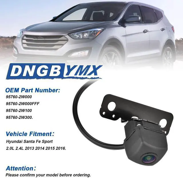 Alt view image 2 of 6 - Backup Camera Compatible with 2013-2016 Hyundai Santa Fe Sport 2.0L 2.4L | Replace# 95760-2W000 95760-2W000-FFF 95760-2W300, Rear Parking Assist Camera