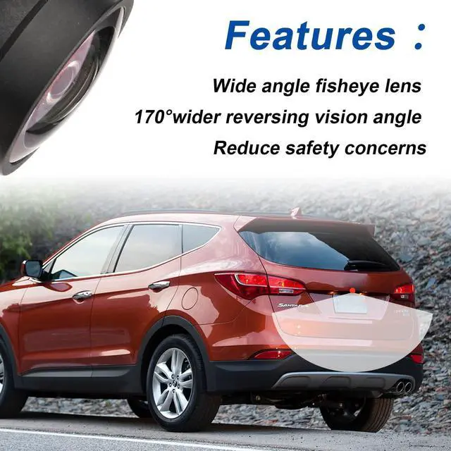 Alt view image 3 of 6 - Backup Camera Compatible with 2013-2016 Hyundai Santa Fe Sport 2.0L 2.4L | Replace# 95760-2W000 95760-2W000-FFF 95760-2W300, Rear Parking Assist Camera