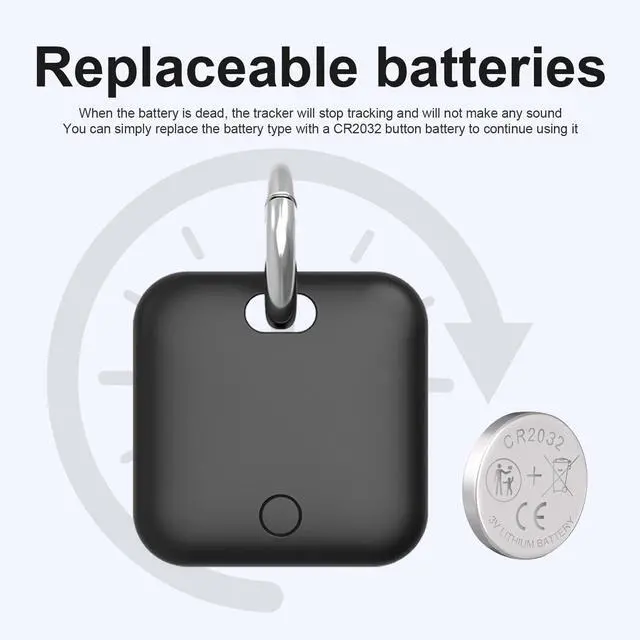 Alt view image 4 of 7 - Smart Tracker Tags-4 Pack(iOS Only) Compatible with Apple with 2 Batteries,Replaceable Battery,Bluetooth Luggage Smart GPS Tag Works with Apple Find My APP,Item Finders for Dog/Key/Luggage