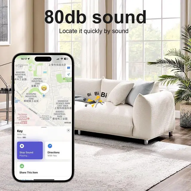 Alt view image 5 of 7 - Smart Tracker Tags-4 Pack(iOS Only) Compatible with Apple with 2 Batteries,Replaceable Battery,Bluetooth Luggage Smart GPS Tag Works with Apple Find My APP,Item Finders for Dog/Key/Luggage