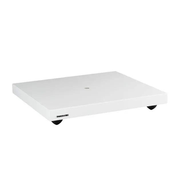 Alt view image 2 of 7 - Turntable Isolation Base Anti-Vibration Wood Platform and HiFi Vinyl Record Weight Stabilizer - Piano White