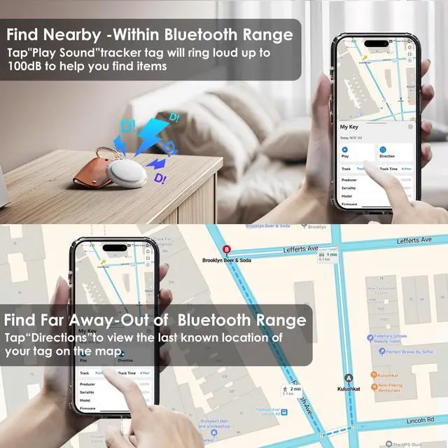 Alt view image 5 of 7 - 4 Pack Android Tracker Tags,Bluetooth Tracker Tags Both iOS and Android Android Smart Tags for Androd with 4 Waterproof Keyrings,Tracker for Androd Phones for Luggage,Wallet,Key,Suitcases