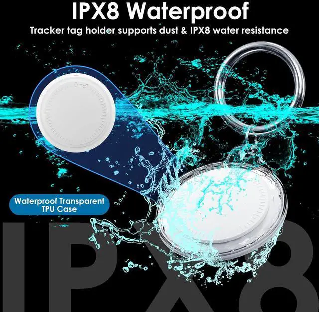 Alt view image 6 of 7 - 4 Pack Android Tracker Tags,Bluetooth Tracker Tags Both iOS and Android Android Smart Tags for Androd with 4 Waterproof Keyrings,Tracker for Androd Phones for Luggage,Wallet,Key,Suitcases