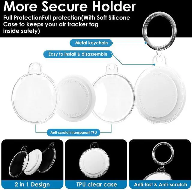 Alt view image 7 of 7 - 4 Pack Android Tracker Tags,Bluetooth Tracker Tags Both iOS and Android Android Smart Tags for Androd with 4 Waterproof Keyrings,Tracker for Androd Phones for Luggage,Wallet,Key,Suitcases