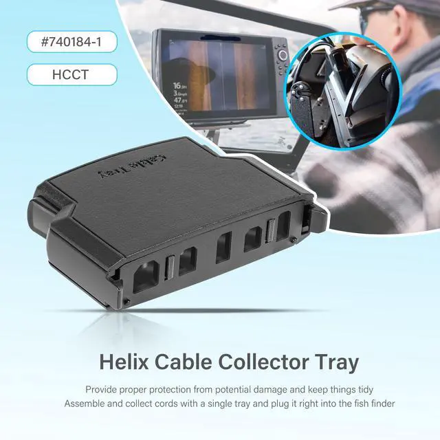 Alt view image 2 of 7 - 740184-1 Helix Cable Collector Tray (HCCT) Fit for Humminbird Helix8/9/10/12 Series Fish Finders All Models, Cable Secure, Quick Attachment/Removal