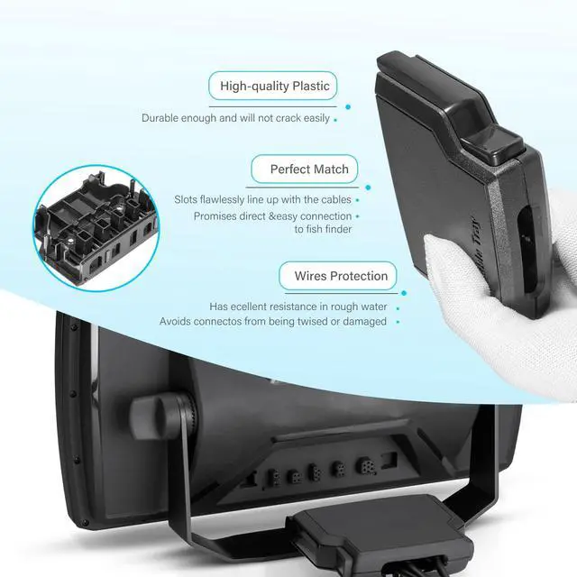 Alt view image 5 of 7 - 740184-1 Helix Cable Collector Tray (HCCT) Fit for Humminbird Helix8/9/10/12 Series Fish Finders All Models, Cable Secure, Quick Attachment/Removal