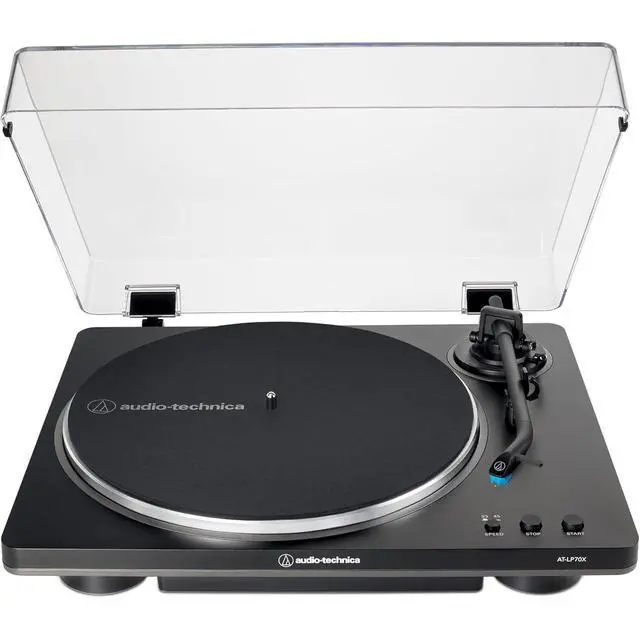 Alt view image 2 of 7 - AT-LP70X-BG Fully Automatic Belt-Drive Turntable, Black/Silver Bundle with 1 Year Extended Protection Pack
