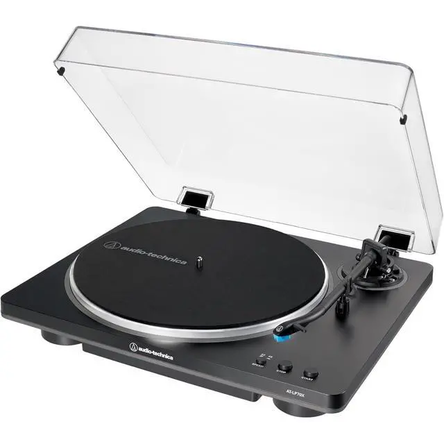 Alt view image 3 of 7 - AT-LP70X-BG Fully Automatic Belt-Drive Turntable, Black/Silver Bundle with 1 Year Extended Protection Pack