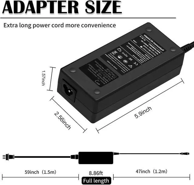 Alt view image 3 of 6 - 135W AC Adapter Charger Compatible with Lenovo ADL135NLC3A ADL135NDC3A Legion Y50 Y520 Y530 Gaming Series IdeaPad Y50-70 Y40-70 Y700 3-15 Gaming ThinkPad T440p T540p T570 Laptop Power Cord