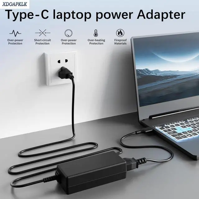 Alt view image 6 of 7 - 65W USB C Laptop Charger Fast Power Adapter | For HP Chromebook 14 X360 14-ca051wm 14-ca052wm 14-ca091wm ca061dx 14-ca0061dx 14-ca060nr 14-ca020nr 14-ca043cl,Fast Charger