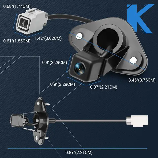 Alt view image 7 of 7 - 86267AJ10A Backup Camera Compatible with Subaru Legacy Outback 2010-2014 | HD Wide-Angle & Night Vision Rear Camera Replaces 86267-AJ10B