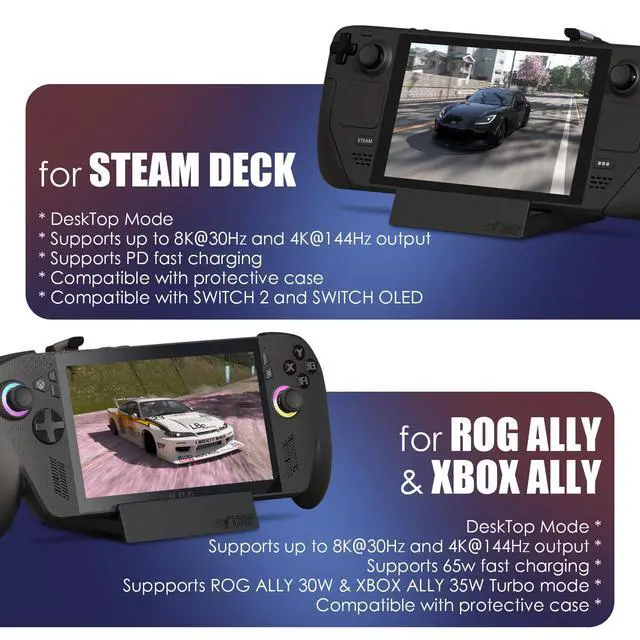 Alt view image 5 of 7 - by OneDock Lite: Portable Dock Station with Detachable USB Hub Adapter for Switch 2(2025) /Switch OLED (2021)/Switch (2017) and MacBook, HDMI2.1, 8k@30Hz or 4K@120Hz, USB2.0 Port