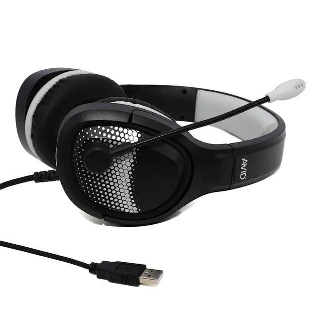 Alt view image 3 of 6 - Products AE-79 Deluxe Over-Ear Classroom Computer Stereo Headset USB Plug, Black (10 Pack), Great for Gaming and E-Sports