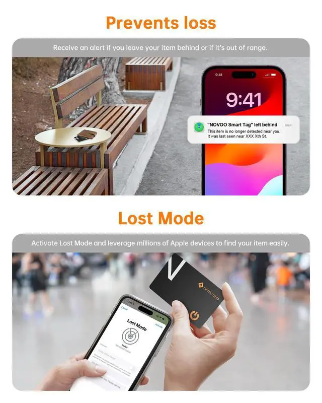 Alt view image 5 of 7 - Air Locator Tag (iOS Only) Wallet Tracker Card with Apple Find My | Smart Card Bluetooth Tracker, 6 Years Battery, IP68 Waterproof, 1.6mm Keys Finder and Item Locator for Keys, Bags, Passport