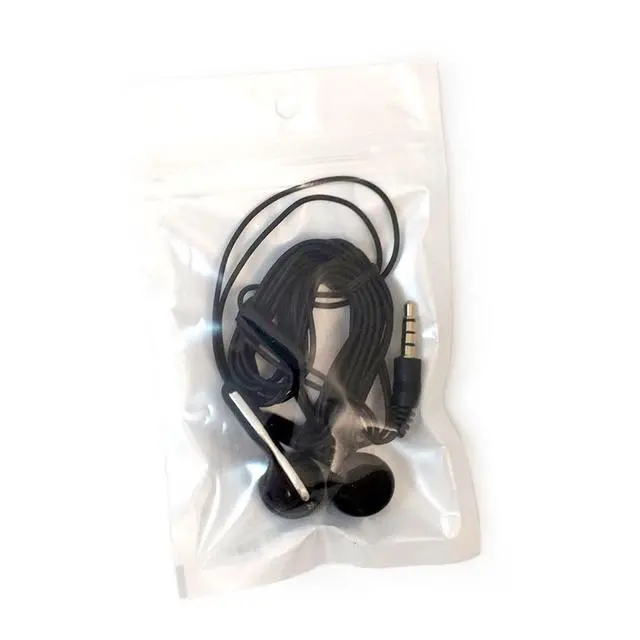 Alt view image 7 of 7 - Products AE-1M Disposable Stereo Black School Earbuds with Mic, Black (100 Pack)