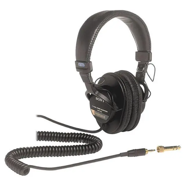 Alt view image 2 of 7 - MDR7506 Professional Large Diaphragm Headphones Bundle with Headphone Case Black and 1 YR CPS Enhanced Protection Pack