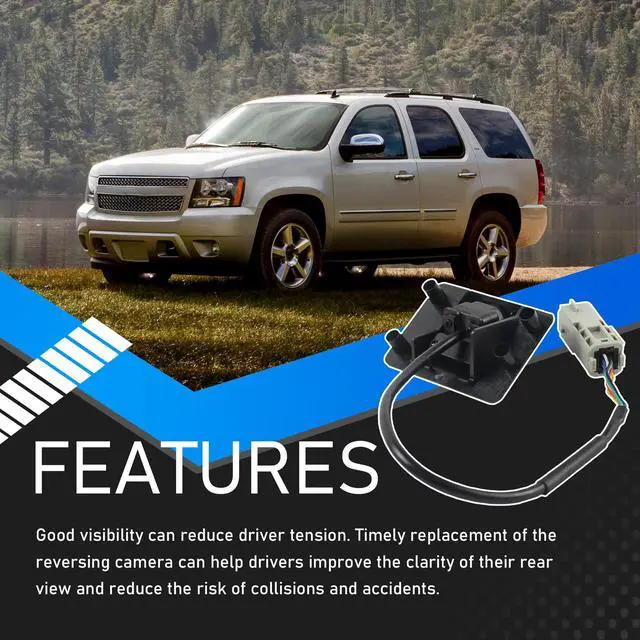 Alt view image 4 of 7 - Rear View Backup Camera Compatible with 09-14 Cadillac Chevy GMC | Compatible With 2009-2014 Cadillac Escalade ESV, Chevrolet Tahoe Suburban 1500 2500, GMC Yukon XL 1500 2500, Replace 22790290
