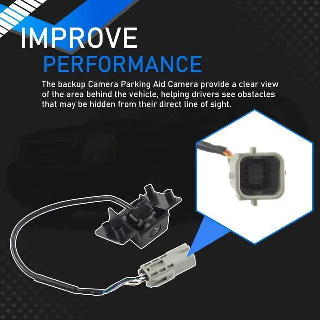 Alt view image 6 of 7 - Rear View Backup Camera Compatible with 09-14 Cadillac Chevy GMC | Compatible With 2009-2014 Cadillac Escalade ESV, Chevrolet Tahoe Suburban 1500 2500, GMC Yukon XL 1500 2500, Replace 22790290