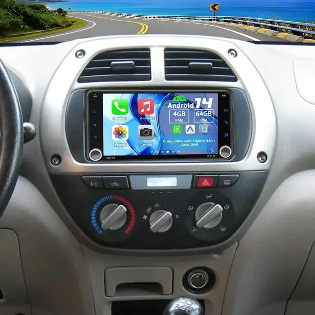 Main image of Double Din Car Stereo Upgrade Radio for Toyota Yaris 2007-2011 | Android 14 4G+64G 7" Touchscreen Wireless Carplay Android Auto GPS WiFi Bluetooth RDS DSP SWC Mirrorlink Mic Backup Camera