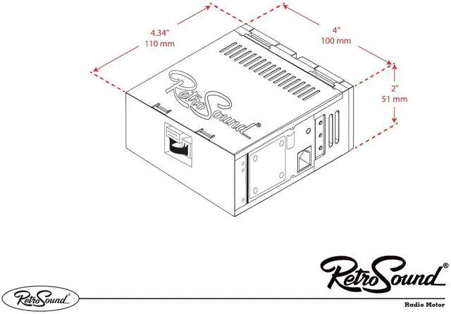 Alt view image 3 of 6 - RetroRadio Compatible with 1968-71 Chevrolet Corvette Features Include Bluetooth, AUX, AM/FM LAC-M1-218-53P-73PC1