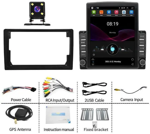 Alt view image 7 of 7 - Android 14 Car Stereo Radio Double Din for Ford Excursion 2000-2005 | 9.7Inch Touch Screen Support Wireless & Wired Carplay & Android Auto with GPS Navi Bluetooth WiFi FM+Rear View Camera