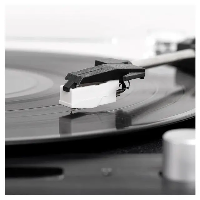 Alt view image 4 of 6 - Brighton Bluetooth Record Player 3-Speed Turntable, Premium Ceramic Stylus, Vinyl Stream for Wireless Streaming, Built-in Speakers, RCA and Headphone Outputs (Black)