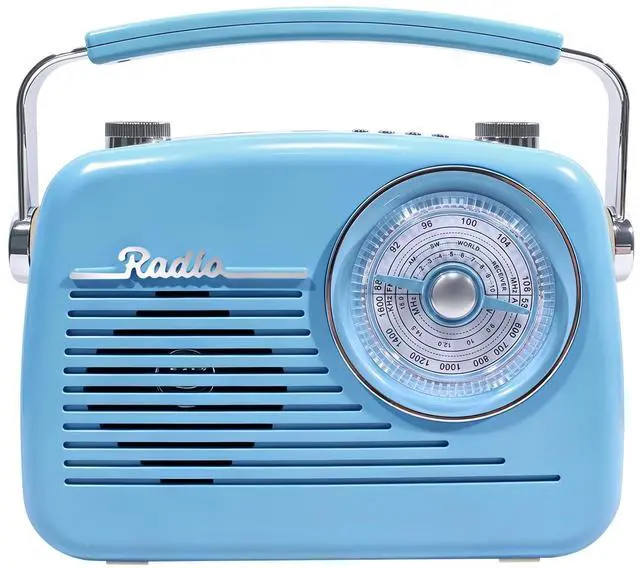 Main image of Portable Radio AM FM Shortwave Vintage Radio, Bluetooth Speaker Plug in Wall, Support USB Drive/TF Card, Easy to Use Large Dial for Seniors Elderly (Blue)
