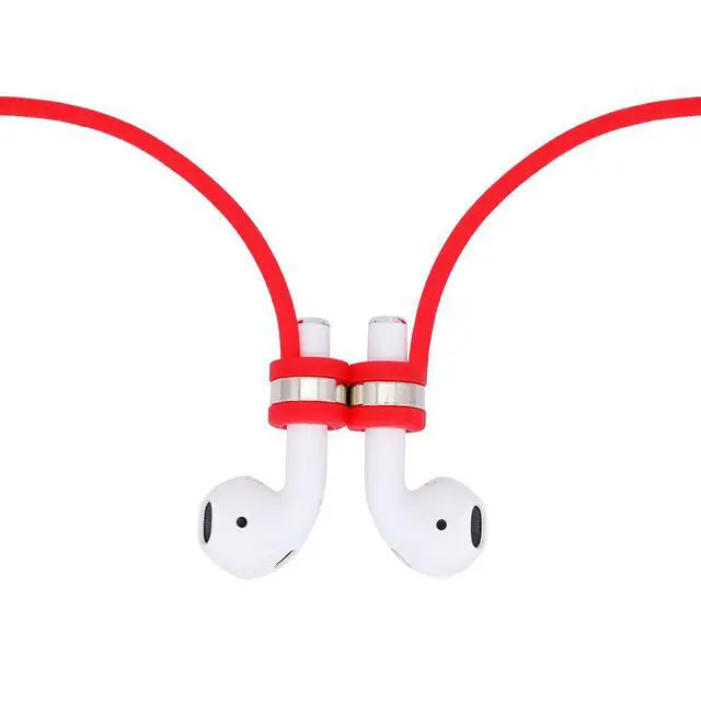 Alt view image 2 of 5 - Earphone Strap 360° Magnetic Super Strong Cord Anti-Lost Leash Sports String - Accessories for Airpods PRO/2/1 (Red)