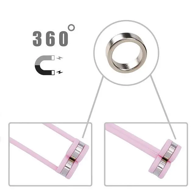 Alt view image 4 of 5 - Earphone Strap 360° Magnetic Super Strong Cord Anti-Lost Leash Sports String - Accessories for Airpods PRO/2/1 (Pink)