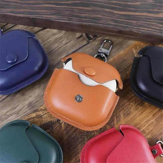Alt view image 7 of 7 - PU Case Compatible with SHOKZ OpenFit Air 2024 /OpenFit 2023 /OpenFit 2 2025 Open-Ear, Soft Leather Shockproof Protective Cover for Open Earbuds Cover for Man