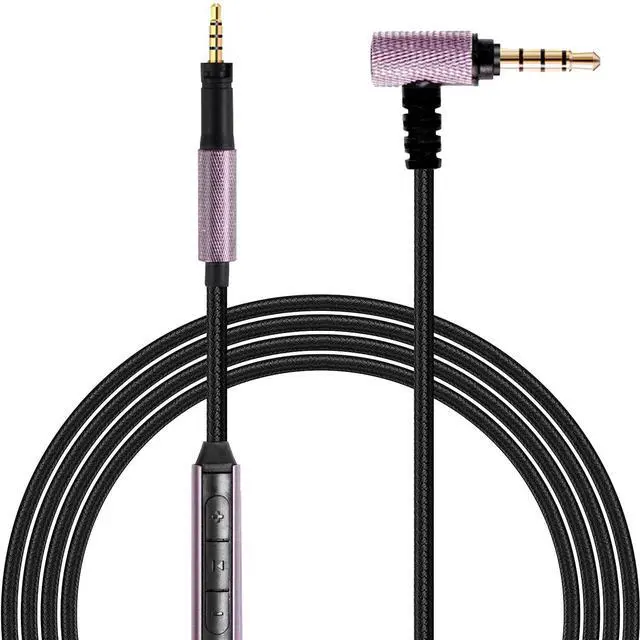 Main image of Audio Cable Compatible with Sennheiser Momentum 4 Momentum 3 Momentum 2.0 HD450BT PXC550 HD400S Headphones in-line Mic Control Headphone Cord for Musician Audiophile 4.9ft w/mic