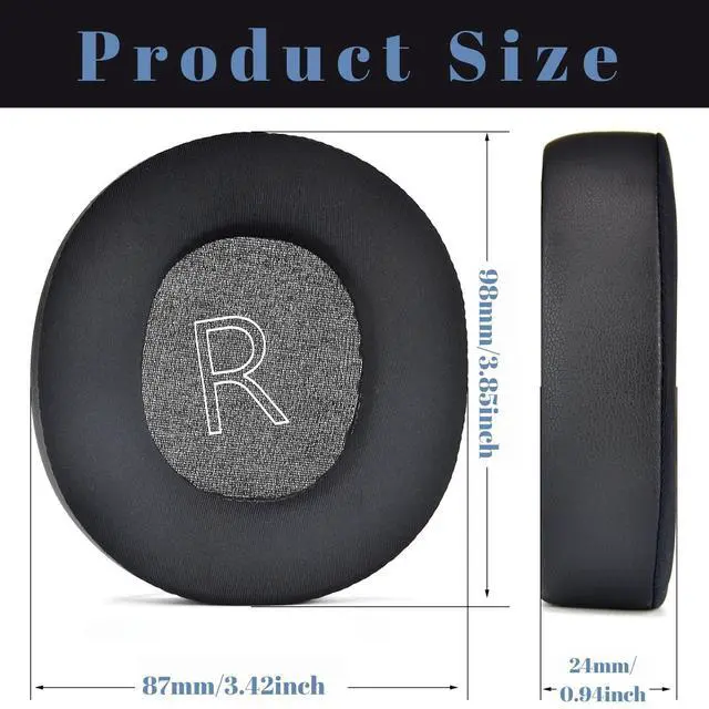 Alt view image 2 of 7 - Replacement Earpads for Microsoft Xbox Wireless Headset, Xbox Stereo Headset 20th Anniversary Special Edition Headphones, Soft Large Earcups for Xbox Series S Headset, Ear Cups Cover (Black)