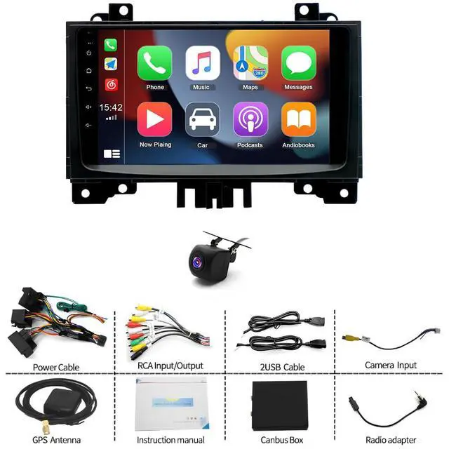 Alt view image 7 of 7 - Car Radio Stereo for Mercedes-Benz Sprinter 2006-2017,9'' Touch Screen Car Radio with Wireless Carplay Android Auto,2+32GB Wireless Carplay Radio GPS Bluetooth FM WiFi Backup Camera MIC